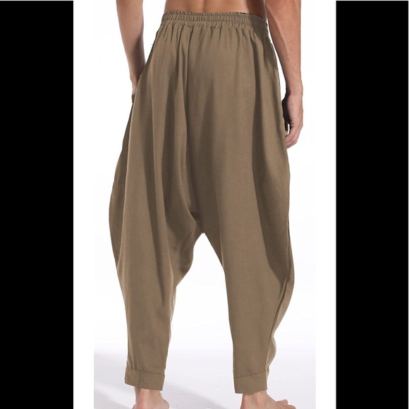 BRAND NEW UNISEX TRENDY OLIVE BOHO/ GYPSY/ HIPPIE STYLE YOGA PANTS NWT - Picture 3 of 8